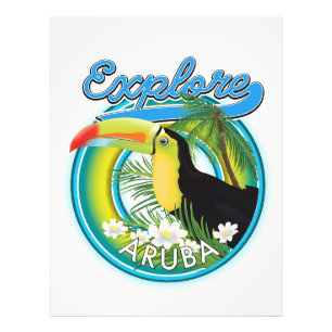 Foto Explorar el logotipo de viaje de Aruba
