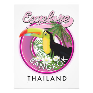 Foto explorar logotipo de viaje a Bangkok Indonesia