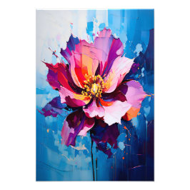 Foto Explosión Floral vibrante Abstract Flower Art