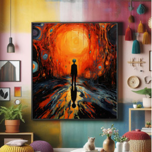 Foto Expresionismo del hombre solitario