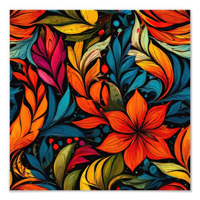 Foto Extravagancia Floral Vibrante (Frente)