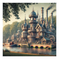 Fábrica Industrial Steampunk Victorian