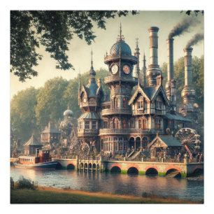 Foto Fábrica Industrial Steampunk Victorian