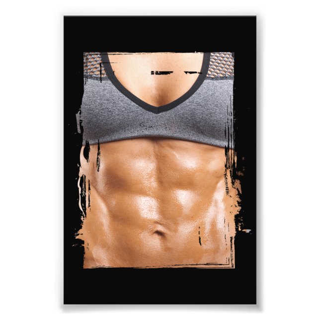 Foto Falso Músculo Mujer Fitness Cuerpo femenino (Frente)