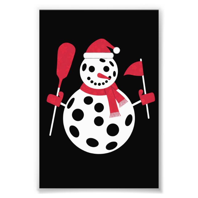 Foto Familia Santa Hat Snowman Navidad a juego de bolas (Frente)