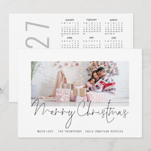 Foto Familiar Calendario 2027 Script Feliz Navidad