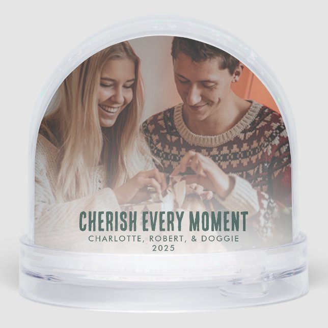 Foto familiar con Navidades de suéter feo perro (Reverso)