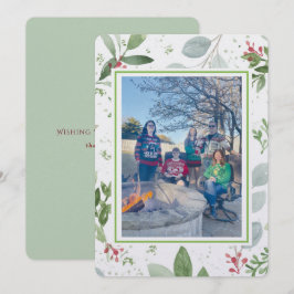 Foto familiar de jardín de Navidad