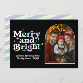 Foto Familiar de Navidad Moderna y Retro de Invier