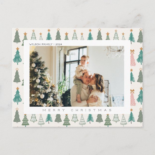 Foto familiar de Navidades de navidad (Anverso)