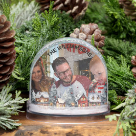 FOTO FAMILIAR FRONTERA DE ESCENA DE INVIERNO