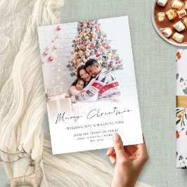 Foto familiar mínima superpuesta Feliz Navidad