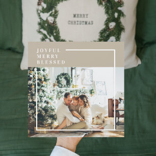 Foto familiar moderna   Joyful Merry Blessed
