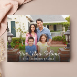 Foto familiar Nuestra nueva Invitación de mudanza 