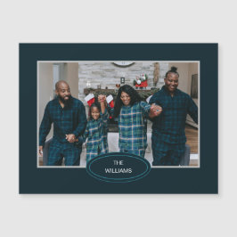 Foto familiar Pajamas Blue Magnetic Holiday Card