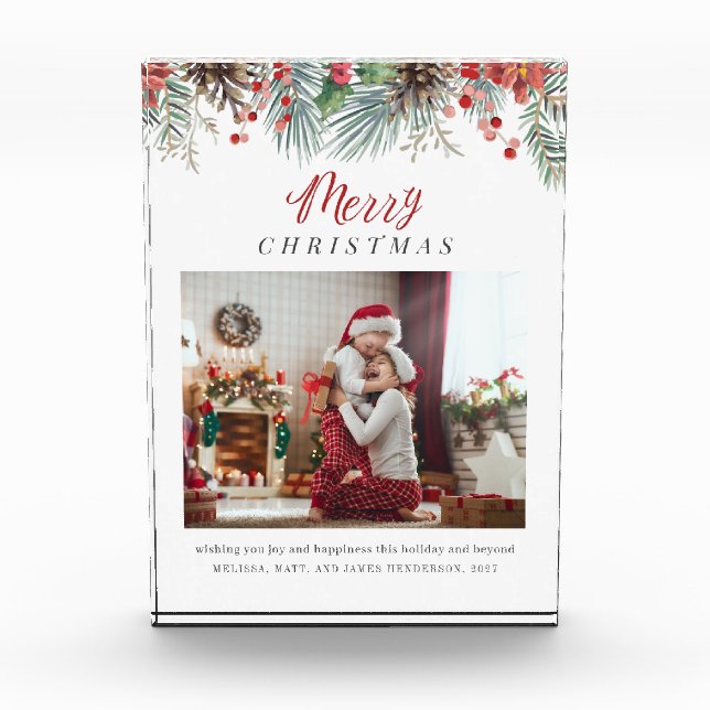 Foto familiar: pantalla navideña (Anverso)