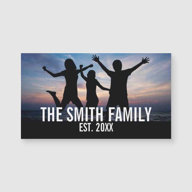 Foto familiar personalizada con nombre familiar (Anverso)