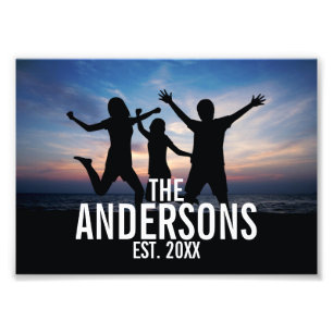 Foto familiar personalizada con nombre familiar