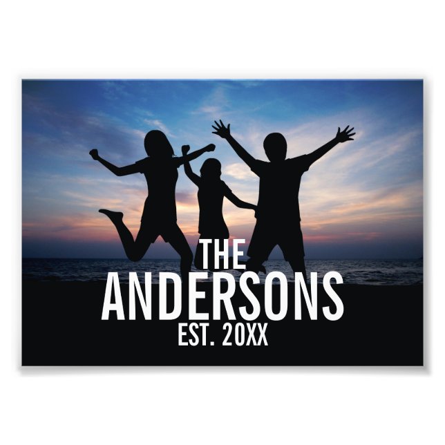 Foto familiar personalizada con nombre familiar (Frente)