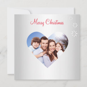Foto familiar personalizada de Navidad en plata