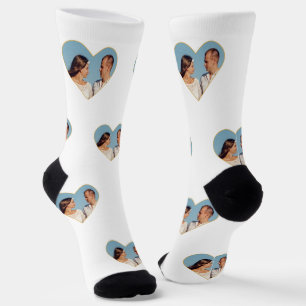 Foto familiar personalizada en calcetines Crew bla