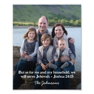 Foto familiar personalizada Joshua 24:15