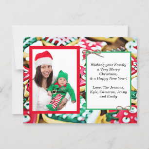 Foto familiar + Tarjeta de receta para Navidades