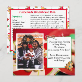 Foto familiar + Tarjeta de receta para Navidades