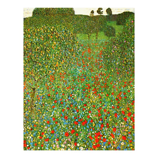 Foto Famoso cuadro de Gustav Klimt en Mohnfeld (1907). (Frente)