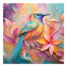 Fantasia de pájaro cantor de garganta violeta