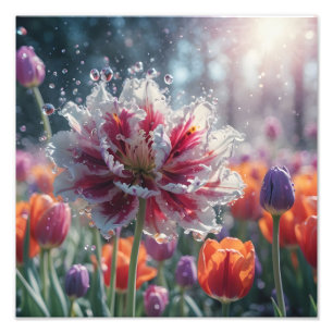 Foto Fantasía de tulipán radiante