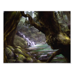 Foto Fantasía en la pintura de los bosques elfos/arte e