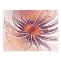 Fantasía Floral, Flor Fractal Abstracta Colorida.