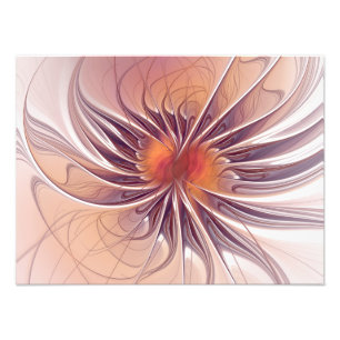 Foto Fantasía Floral, Flor Fractal Abstracta Colorida.