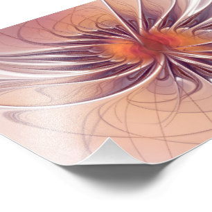 Foto Fantasía Floral, Flor Fractal Abstracta Colorida.