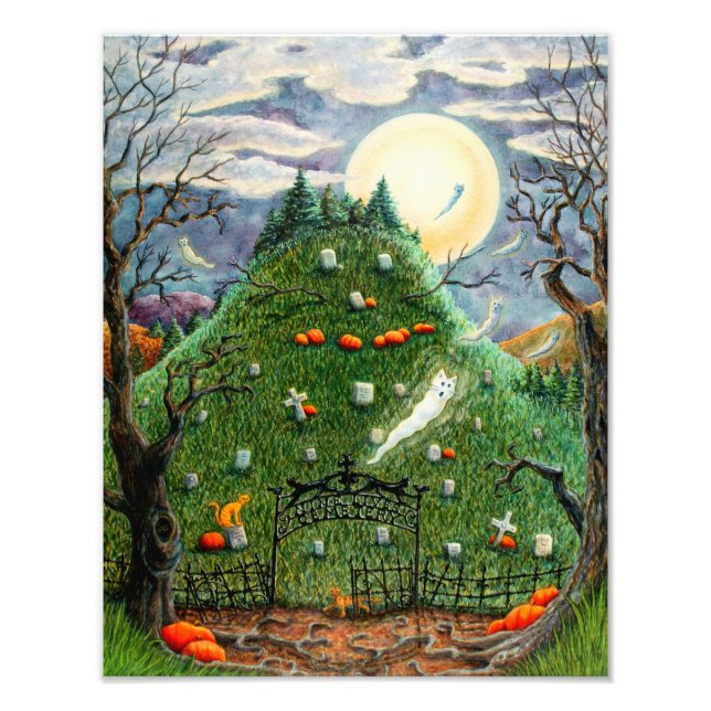 FOTO FANTASMAS CAT EN NUEVE CEMETERIO DE VIDAS, ARTE FO (Frente)