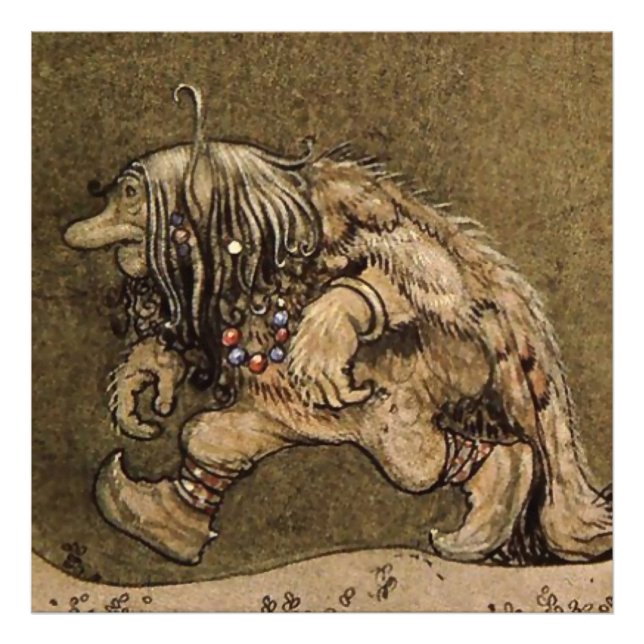 Foto "Farm Troll" por el artista sueco John Bauer (Frente)