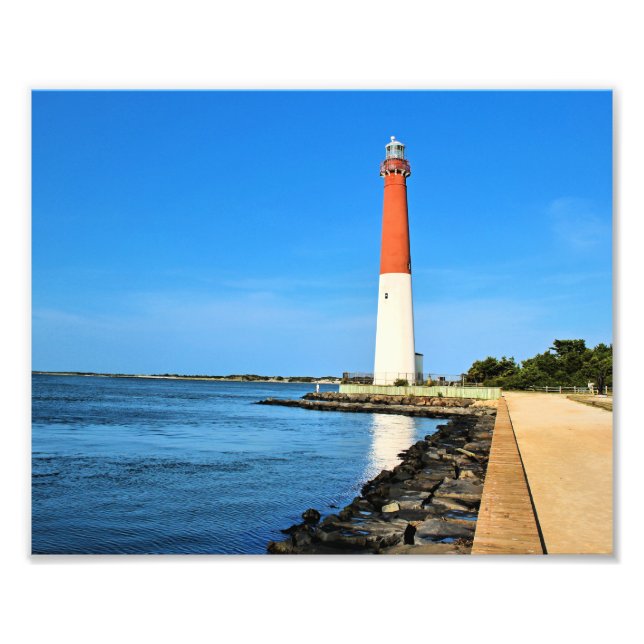 Foto Faro Barnegat, imagen fotográfica de Nueva Jersey (Frente)
