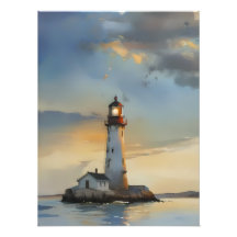 Faro costero en una isla rocosa