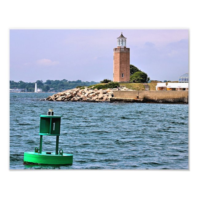Foto Faro de Avery Point, Connecticut Impresión Fotográ (Frente)