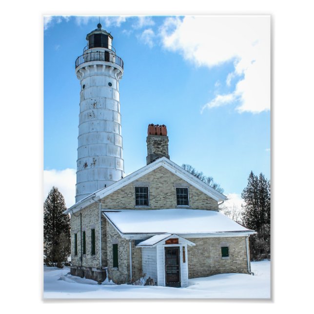 Foto Faro de la isla de Cana en fotografía de invierno  (Frente)