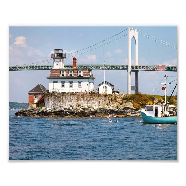 Foto Faro de la isla Rosa, imagen fotográfica de Rhode  (Frente)