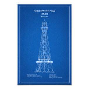 Foto Faro del paso suroeste - Louisiana - AD