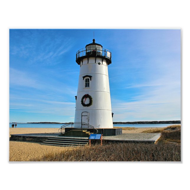 Foto Faro del puerto de Edgartown, MAMÁES del viñedo de (Frente)