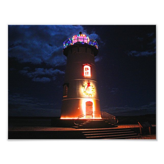 Foto Faro del puerto de Edgartown, MAMÁES del viñedo de (Frente)
