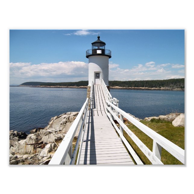 Foto Faro Robinson Point, Isle Au Haut, Maine (Frente)