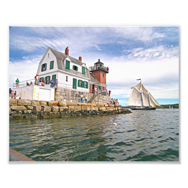 Foto Faro Rockland Breakwater Lighthouse, Impresión Fot (Frente)