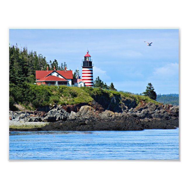 Foto Faro West Quoddy Head, Maine (Frente)