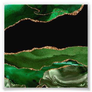 Foto Faux Emerald Green Marble Agrimensage contemporáne
