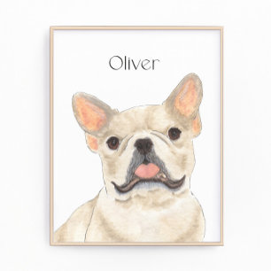 Foto Fawn Tan Frenchie Arte Bulldog francés personaliza